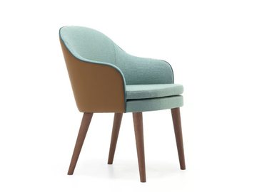 CARMEN 02 - Fabric easy chair with armrests by Very Wood - view 2